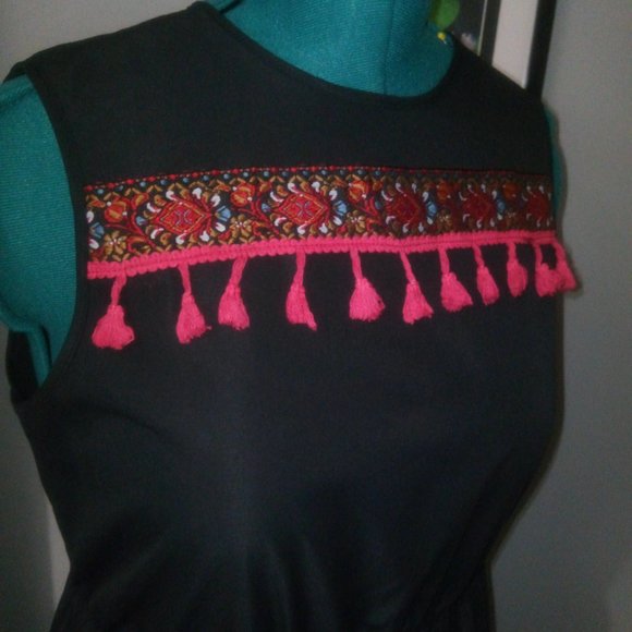 SHEIN Embroidered Sleeveless Maxi Dress Sz XL - Picture 4 of 13